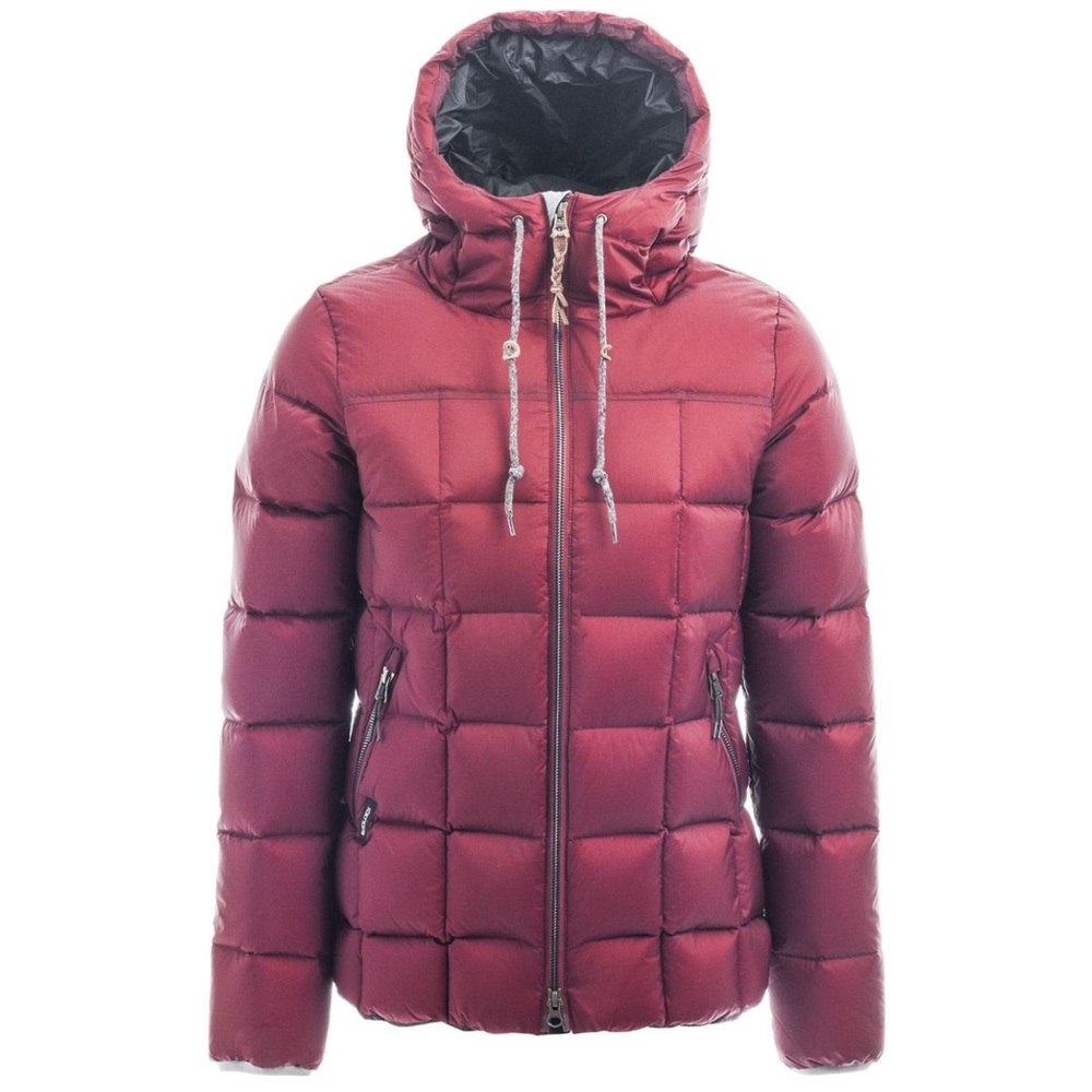 Holden Cumulus Red Hooded Elbow Patch Zip Front Winter Down-Tech Jacket WN‎ LRG